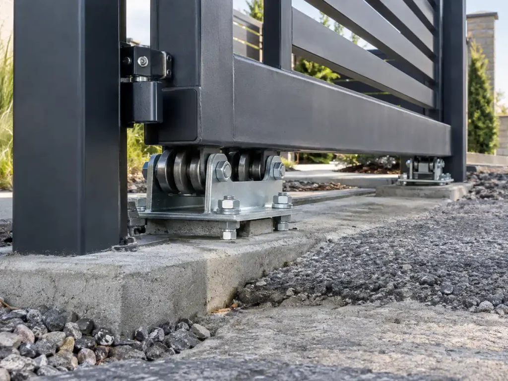 cantilever gate roller system