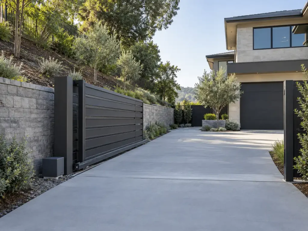 cantilever gate side space driveway